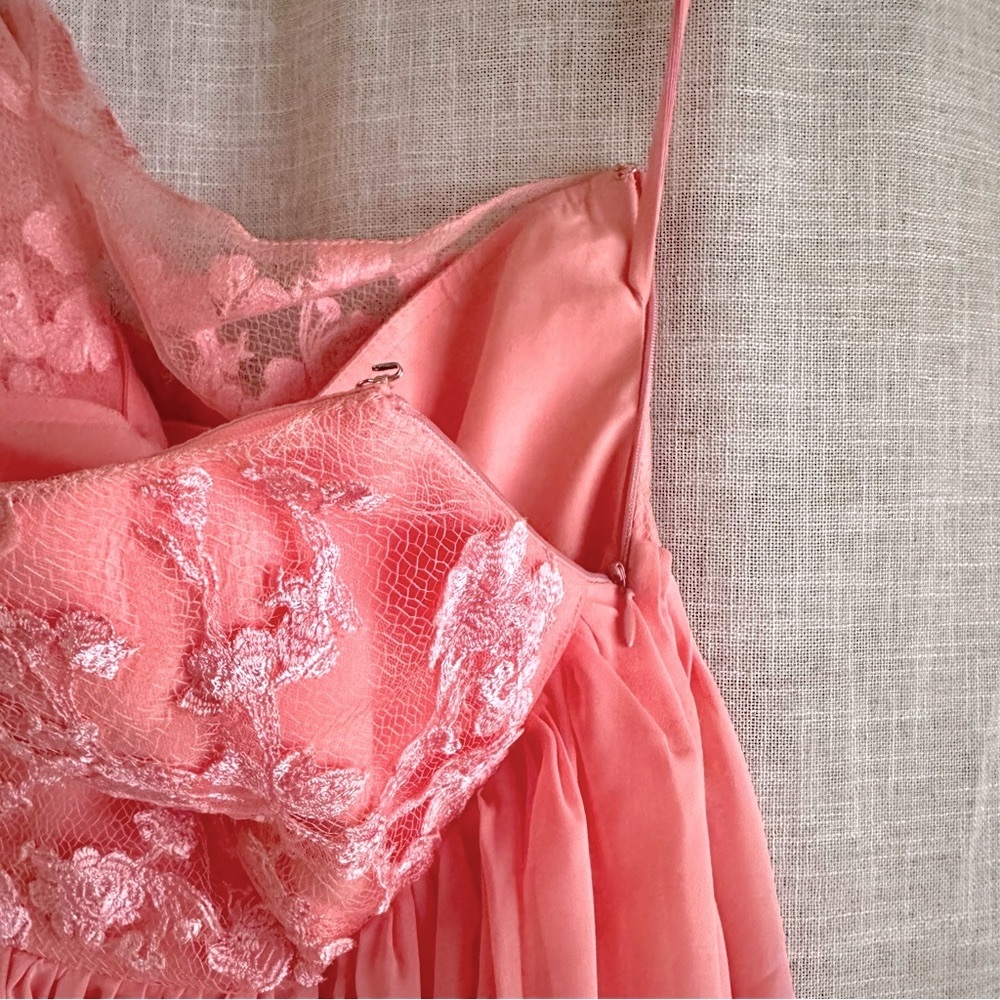 Pink One Shoulder Gown - Picture 6 of 10